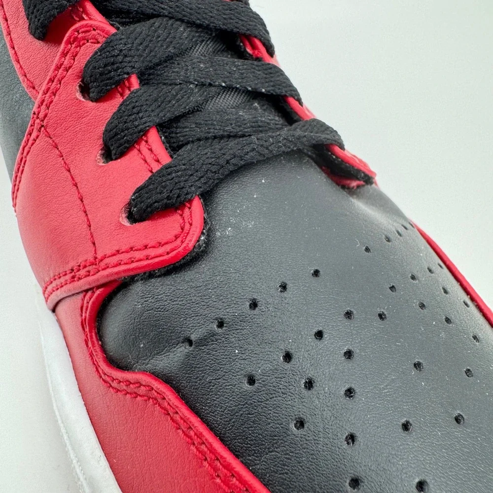 Jordan Air Jordan 1 Low Mens 9.5 Red‎ Black 553558-606 Gym Red Toe Sneaker